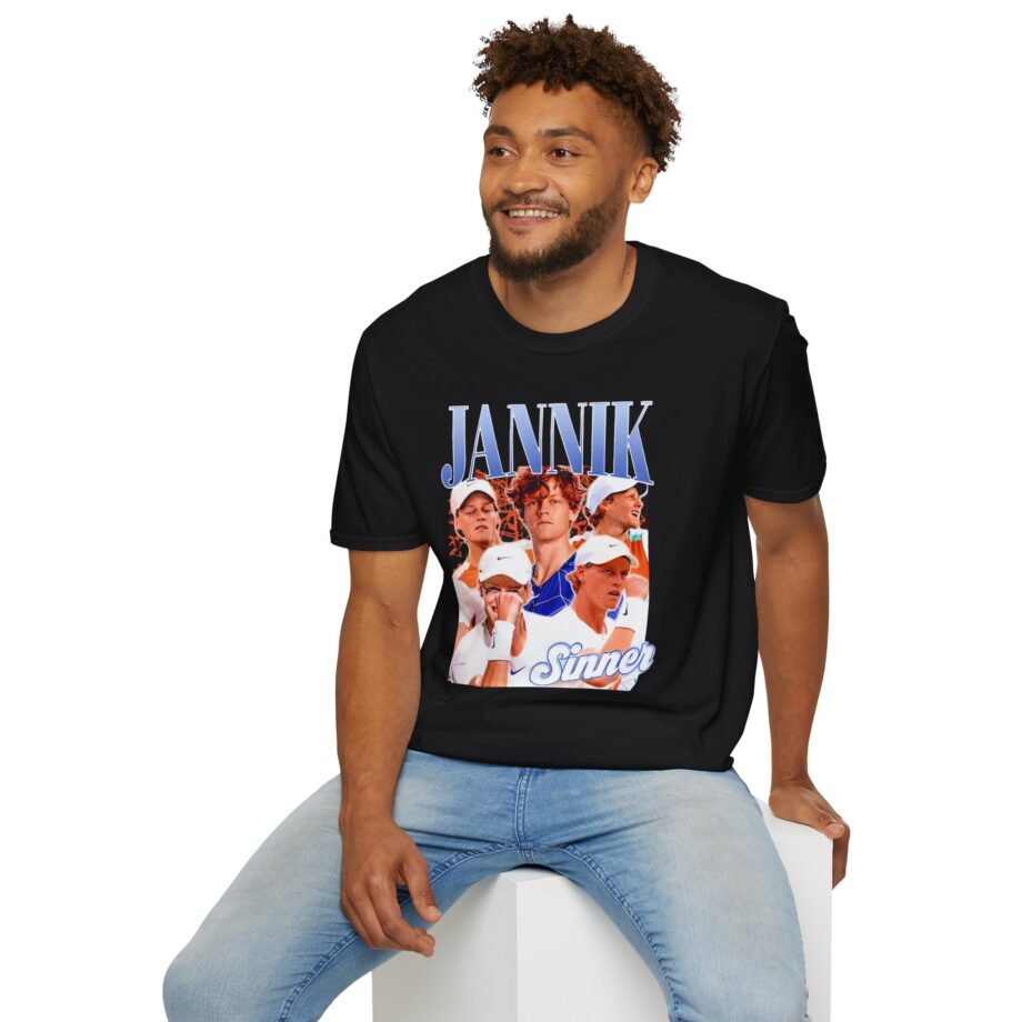 Jannik Sinner Retro Art Unisex Softstyle T-Shirt