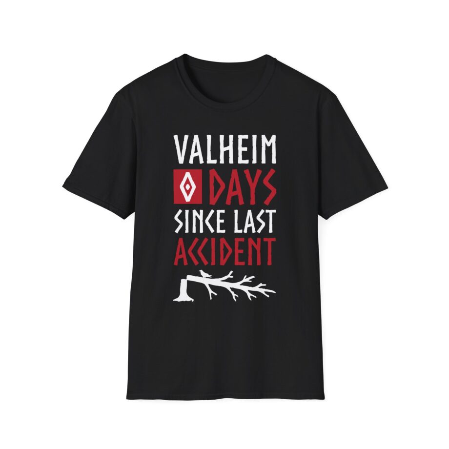 Valheim 0 Days Since Last Accident  Unisex Softstyle T-shirt