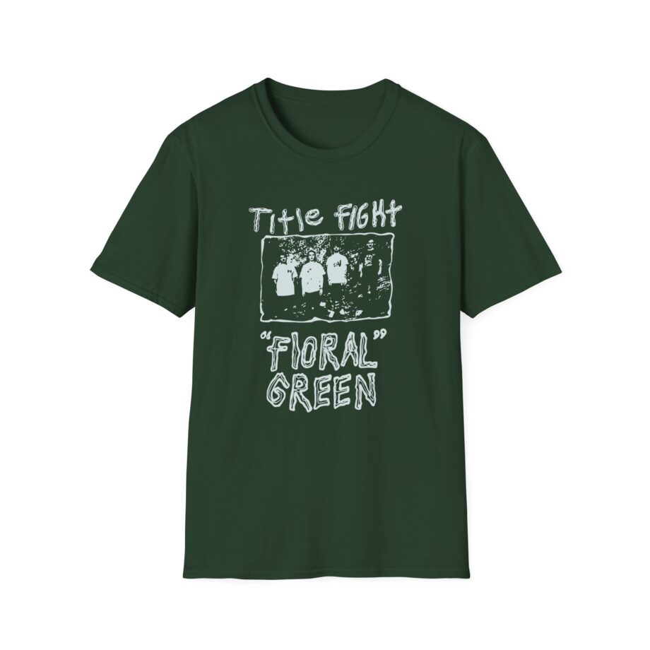 Title Fight Floral Green Unisex Softstyle T-Shirt