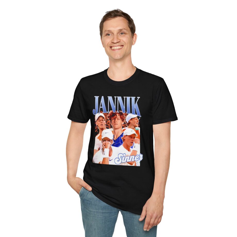 Jannik Sinner Retro Art Unisex Softstyle T-Shirt
