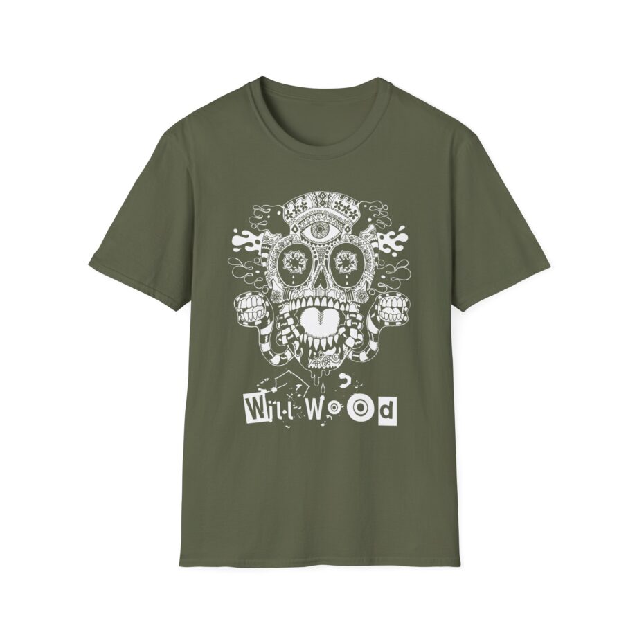 Will Wood Host Skull Unisex Softstyle T-shirt