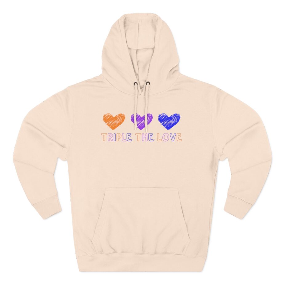 Fresh Love Triple the Love  Three-Panel Fleece Hoodie
