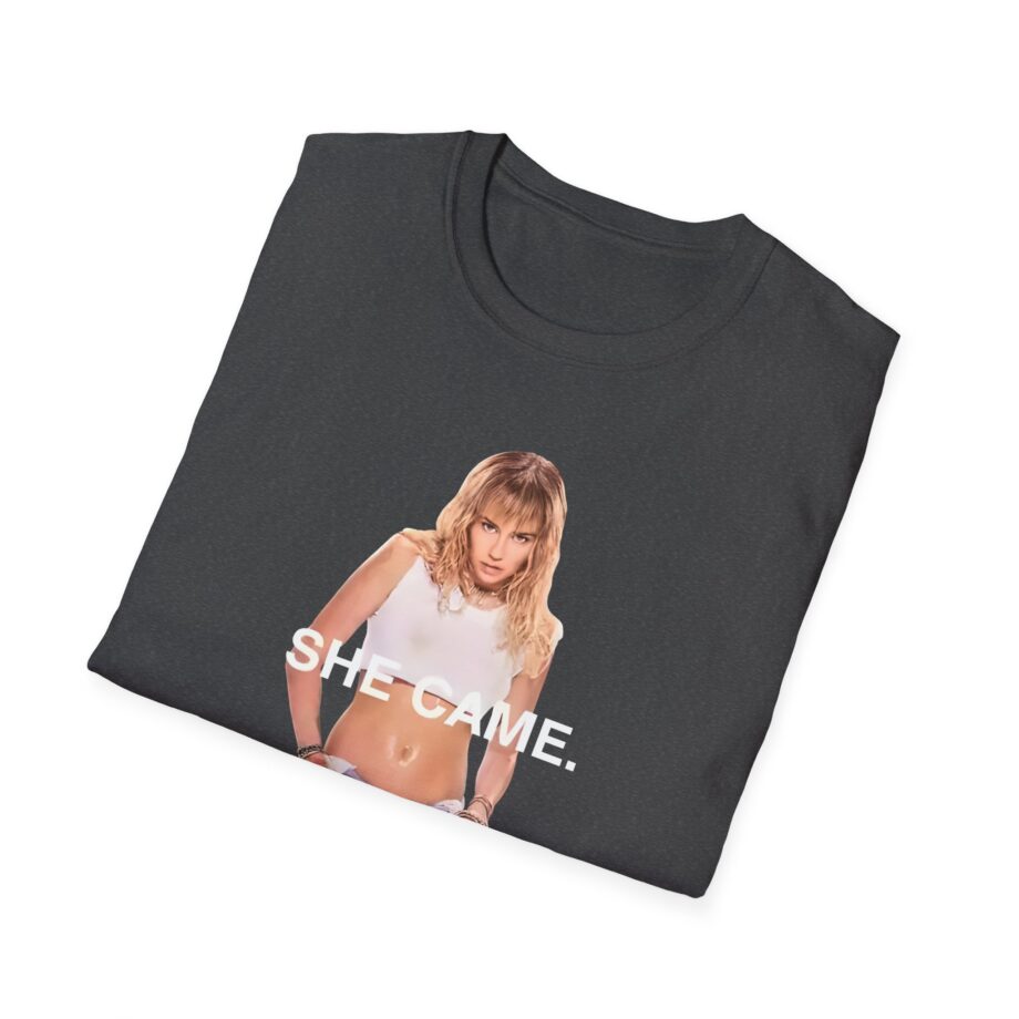 Miley Cyrus She Came Black Unisex Softstyle T-Shirt