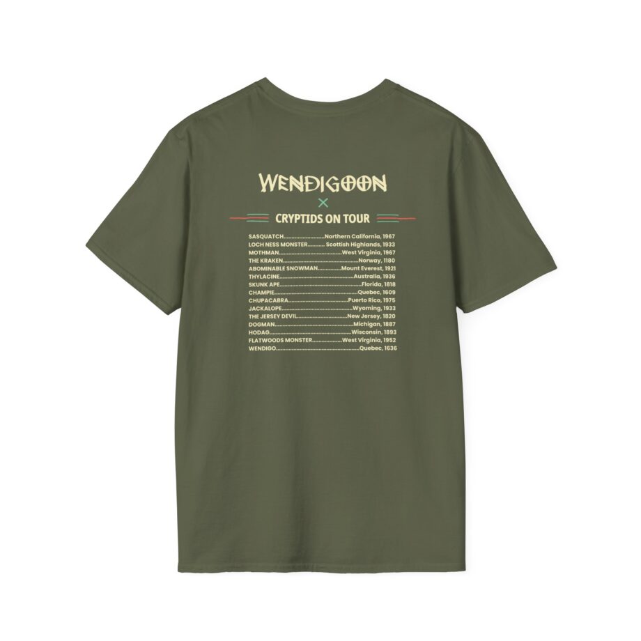 Wendigoon Cryptids on Tour Unisex Softstyle Tee
