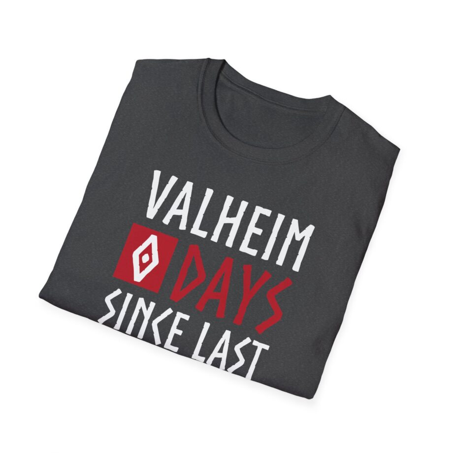 Valheim 0 Days Since Last Accident  Unisex Softstyle T-shirt