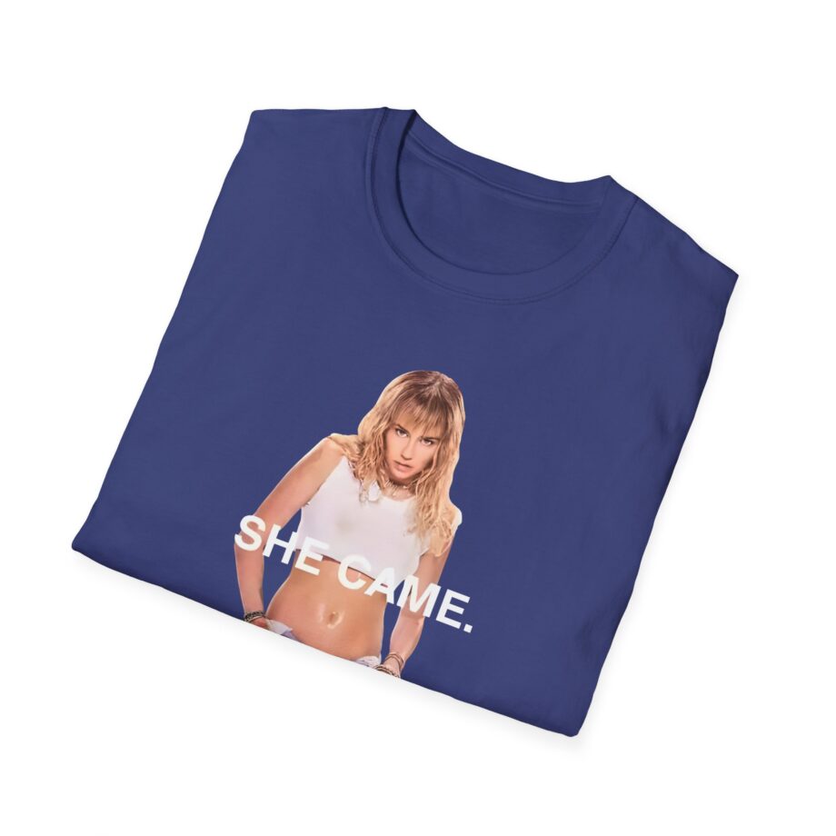 Miley Cyrus She Came Black Unisex Softstyle T-Shirt