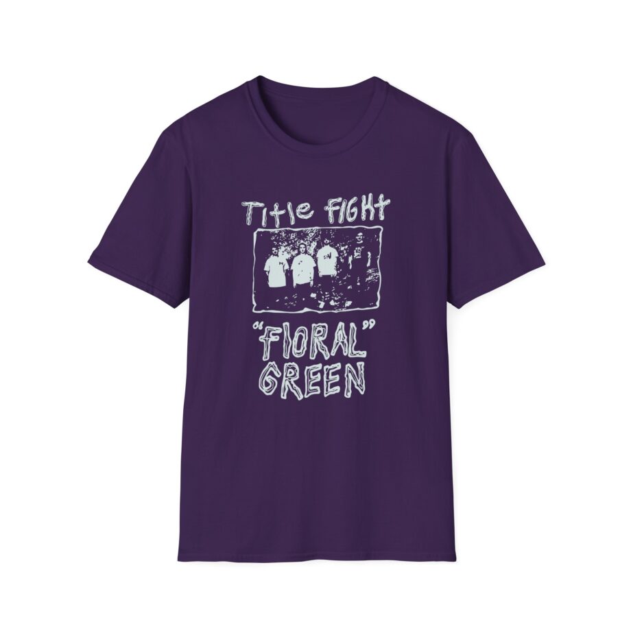 Title Fight Floral Green Unisex Softstyle T-Shirt