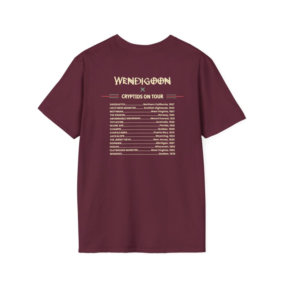 Wendigoon Cryptids on Tour Unisex Softstyle Tee