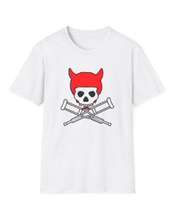 Jackass Devil Horns Skull & Crossbones Unisex Softstyle T-Shirt