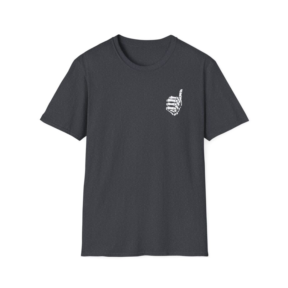 Mrballen Embroidered Skeleton Thumb Unisex Softstyle T-Shirt