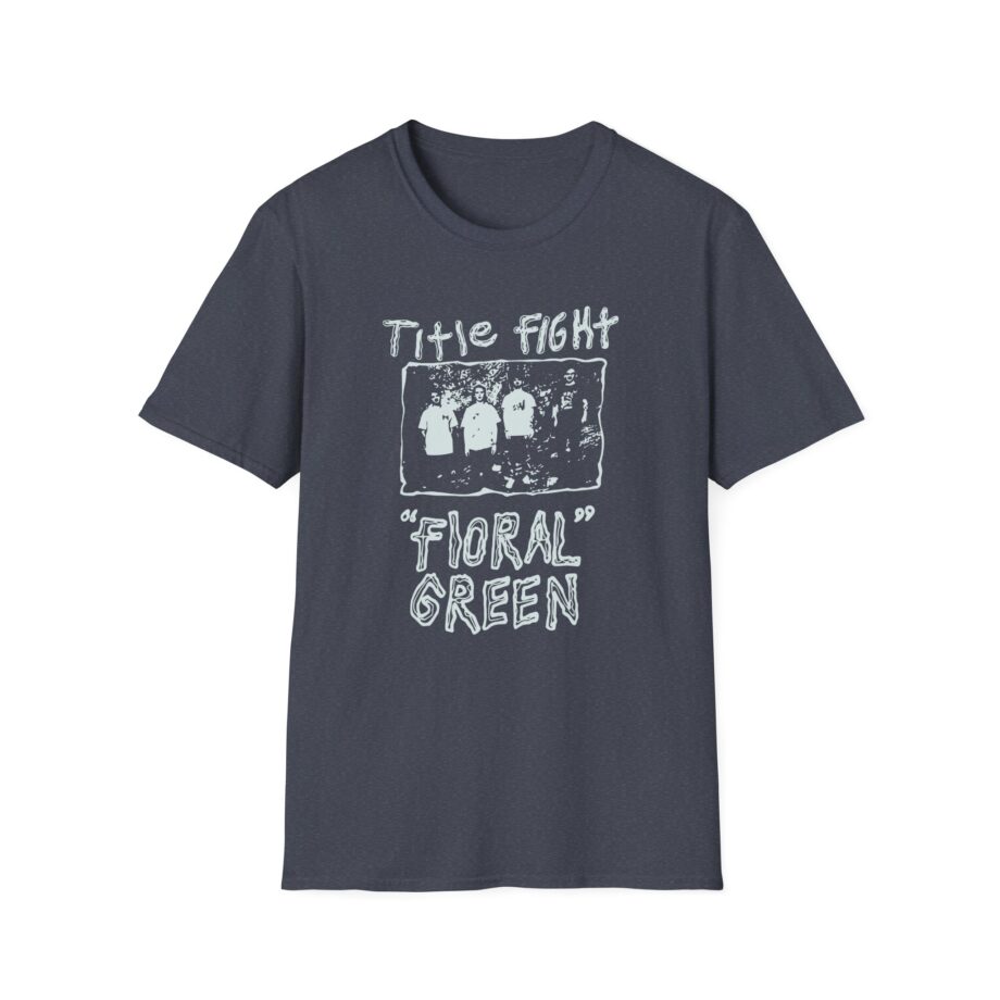 Title Fight Floral Green Unisex Softstyle T-Shirt
