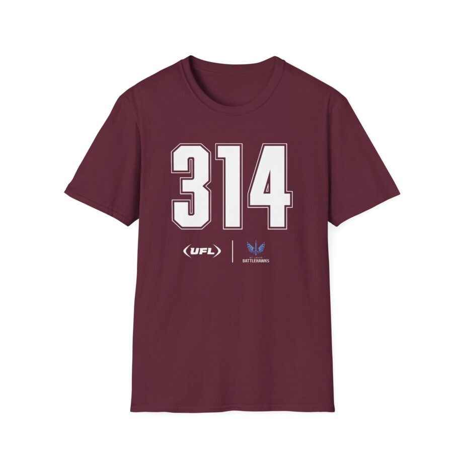 St. Louis Battlehawks Area Code Unisex Softstyle T-shirt