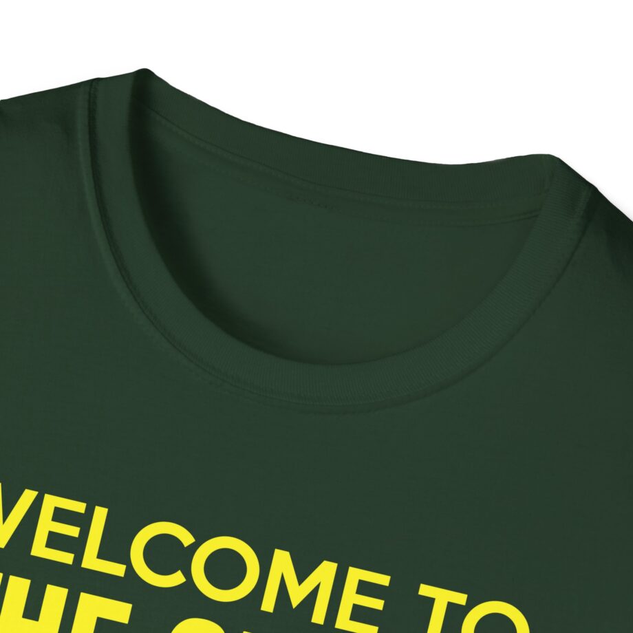 Bleachers  Welcome to the Greek Now, Go Home Unisex Softstyle T-shirt
