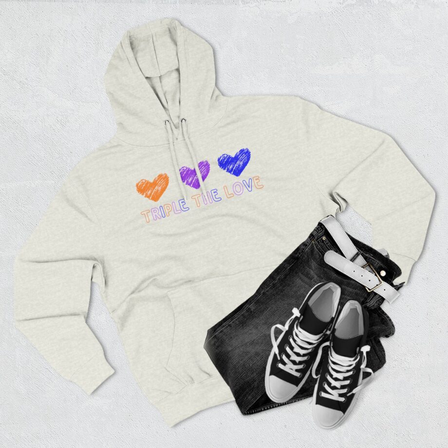 Fresh Love Triple the Love  Three-Panel Fleece Hoodie