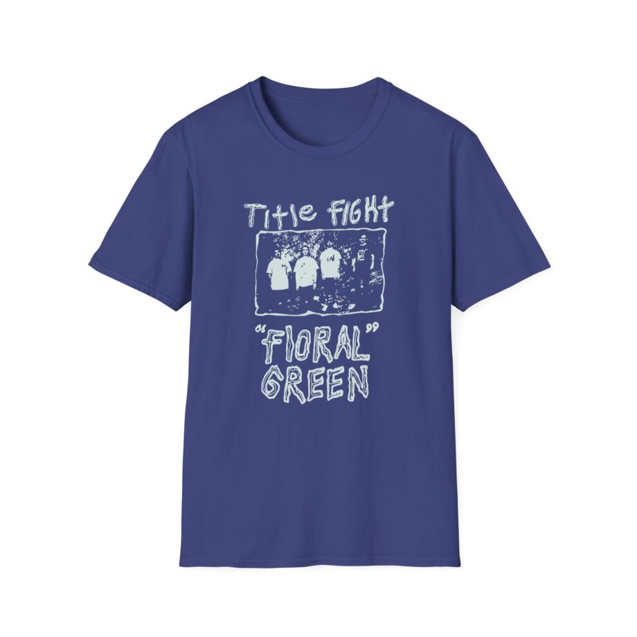 Title Fight Floral Green Unisex Softstyle T-Shirt
