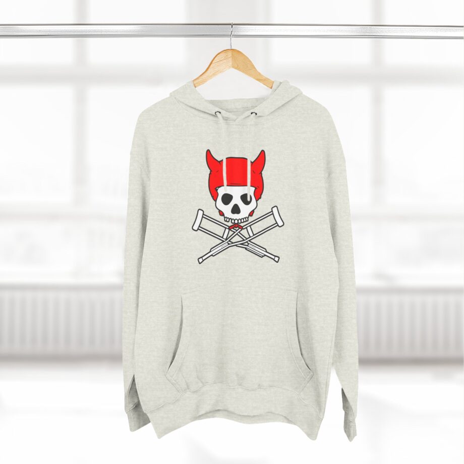 Jackass Devil Horns Skull & Crossbones Three-Panel Fleece Hoodie