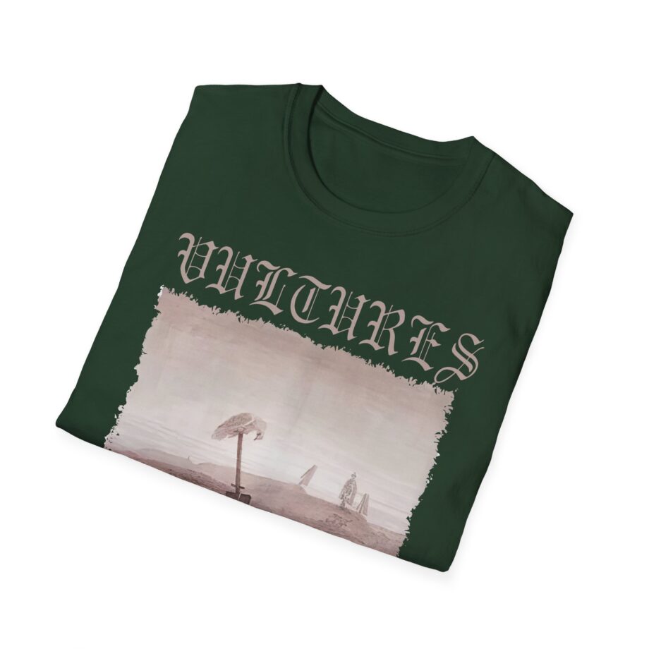 Vultures Graphic Unisex Softstyle T-Shirt - Edgy Vintage Art Tee