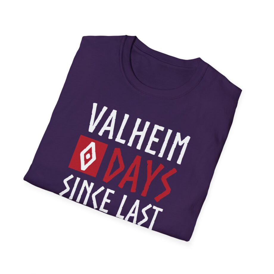 Valheim 0 Days Since Last Accident  Unisex Softstyle T-shirt