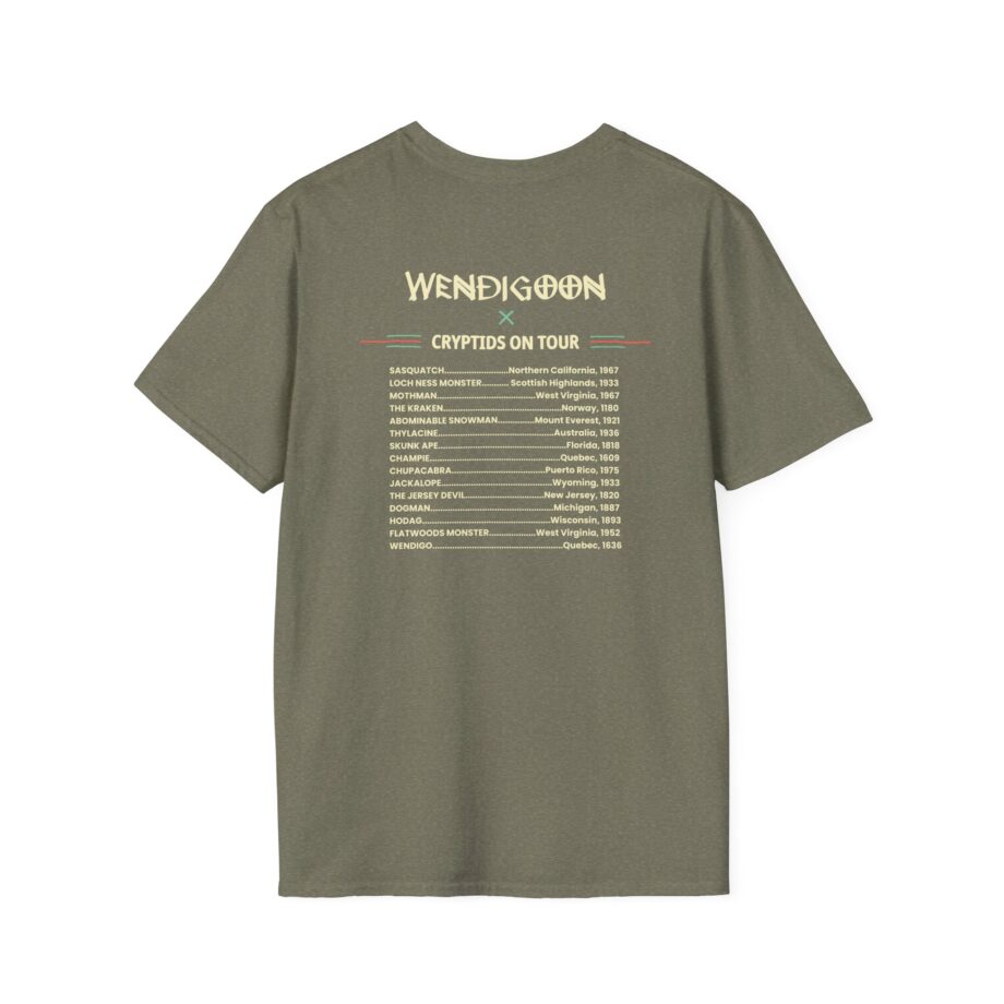 Wendigoon Cryptids on Tour Unisex Softstyle Tee