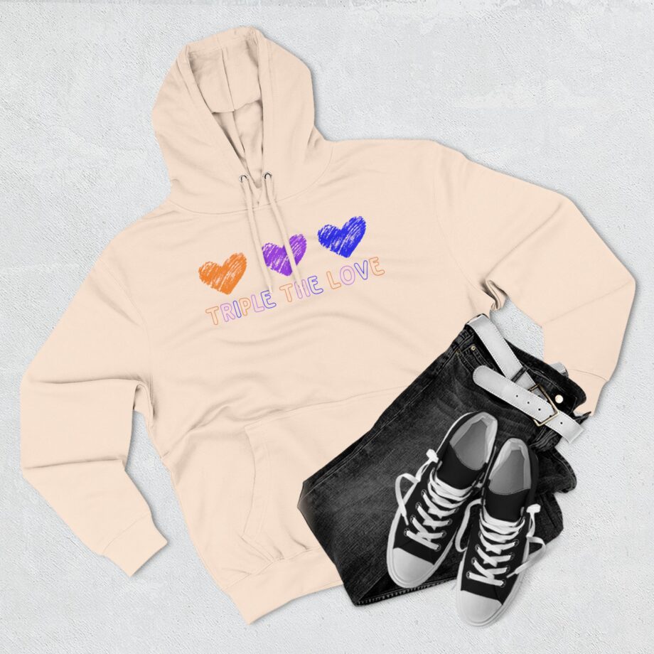 Fresh Love Triple the Love  Three-Panel Fleece Hoodie