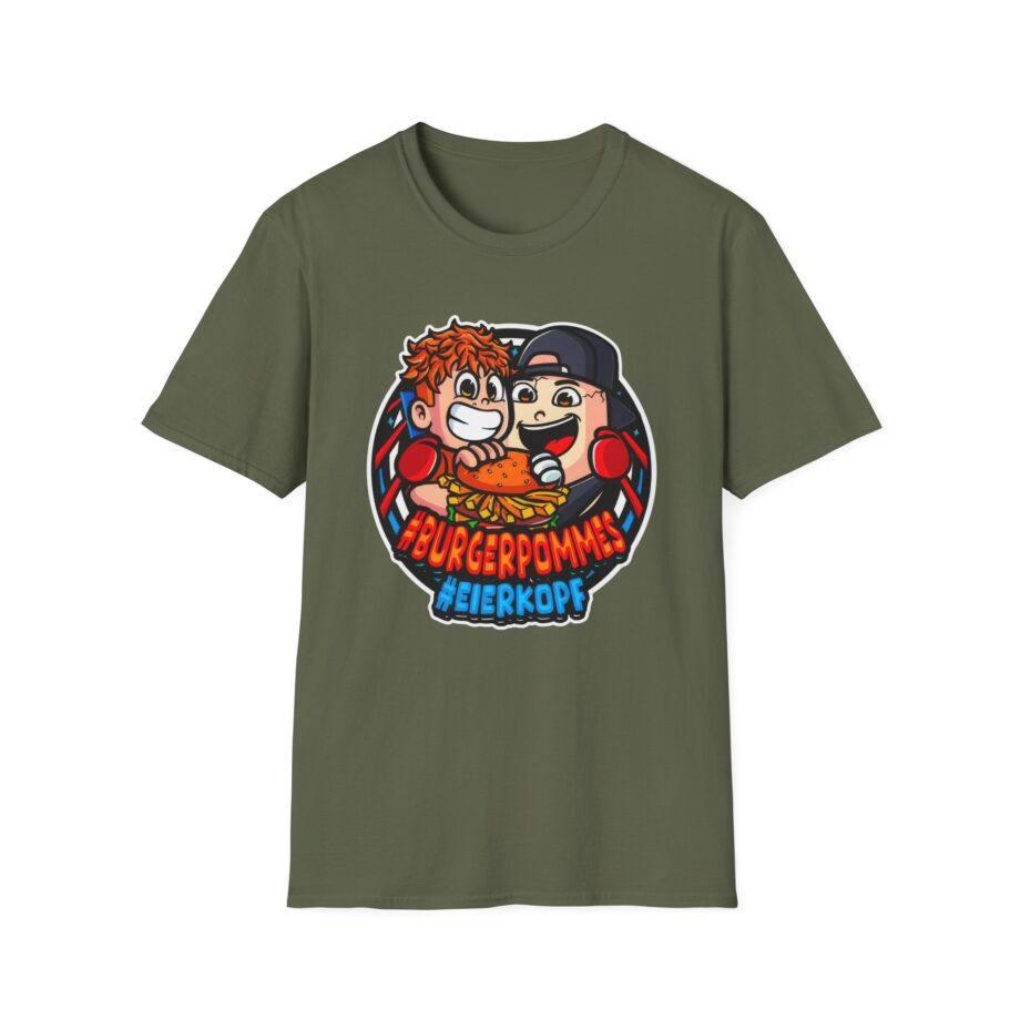 Burger Pommes eierkopf unisex softstyle t-shirt
