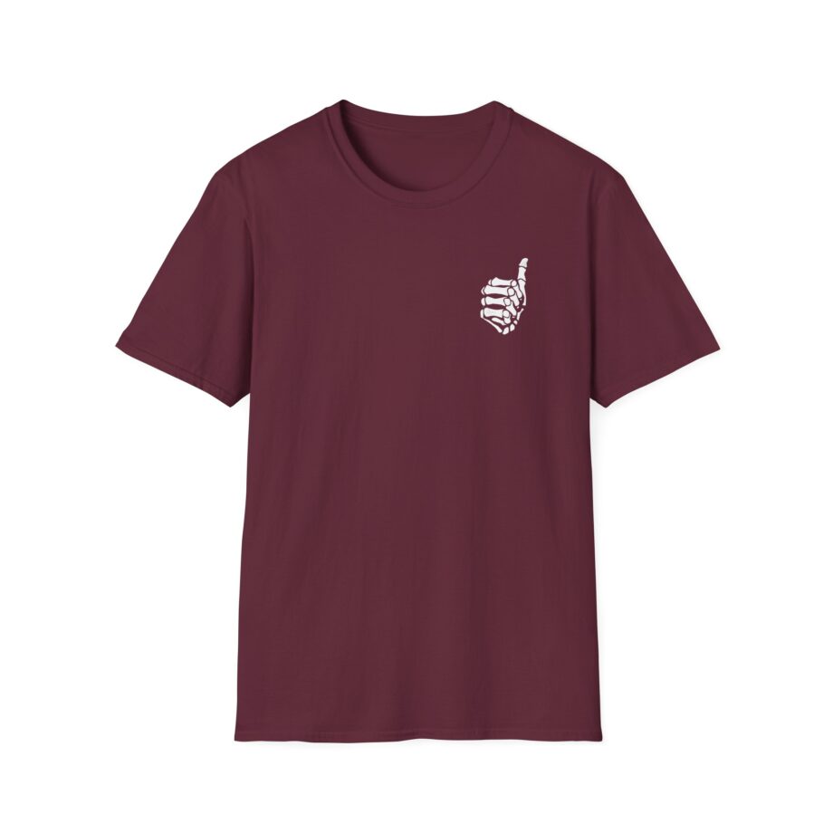 Mrballen Embroidered Skeleton Thumb Unisex Softstyle T-Shirt