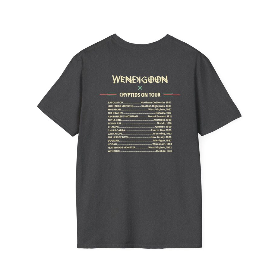 Wendigoon Cryptids on Tour Unisex Softstyle Tee
