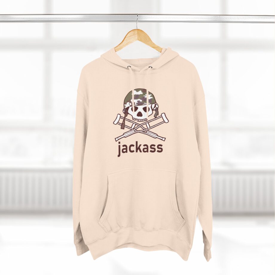 Jackass Camouflage Helmet Three-Panel Fleece Hoodie
