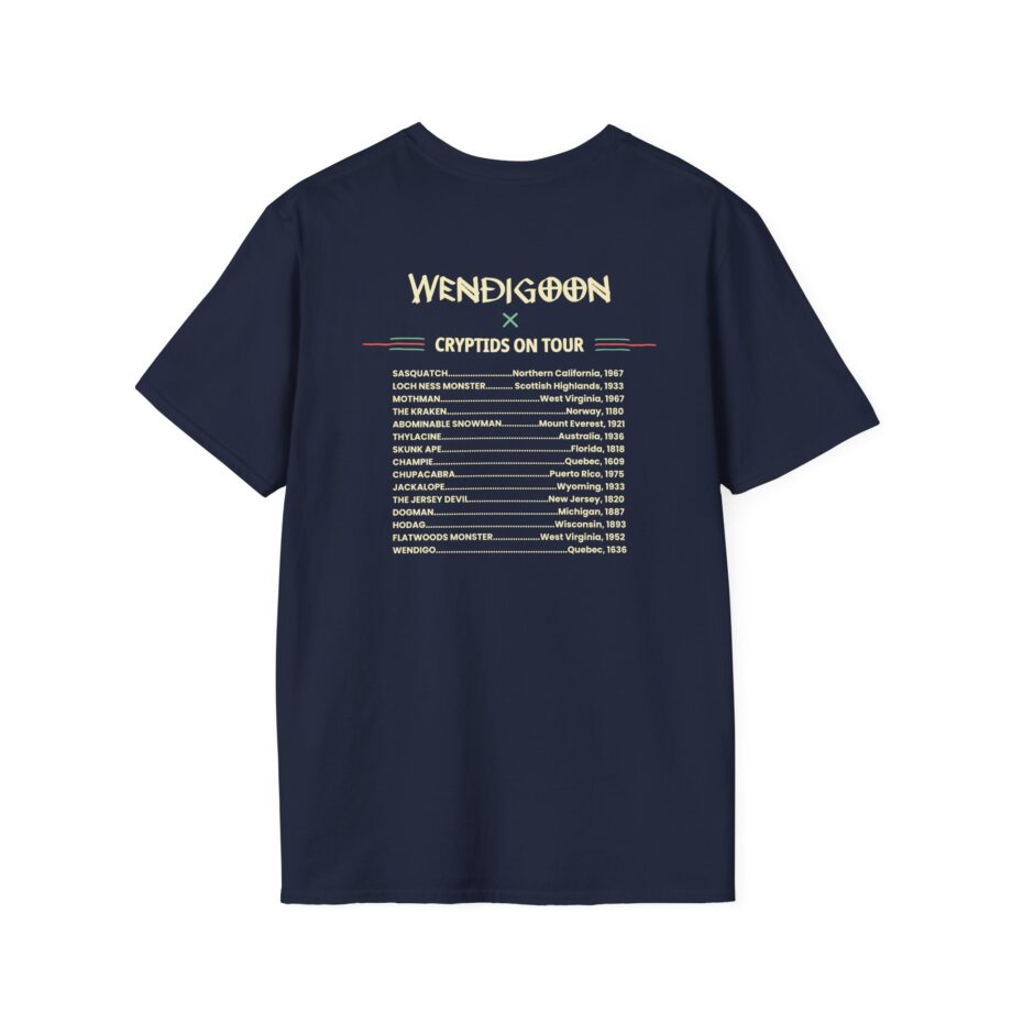 Wendigoon Cryptids on Tour Unisex Softstyle Tee