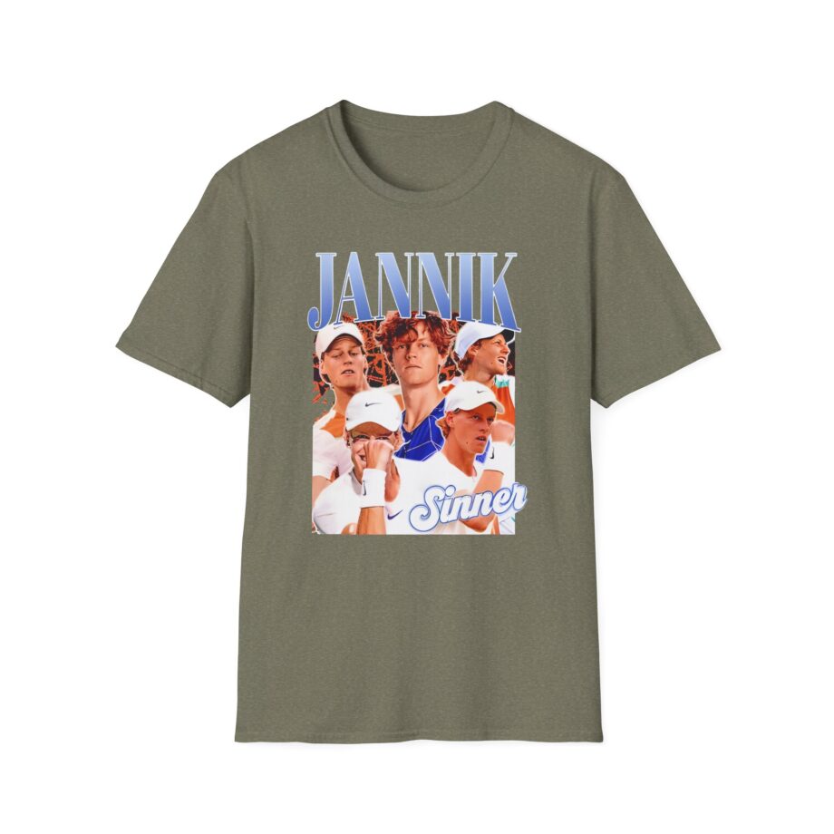 Jannik Sinner Retro Art Unisex Softstyle T-Shirt