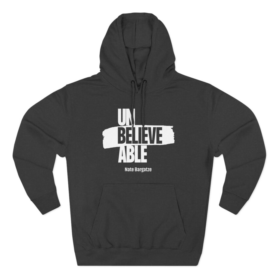 Nate Bargatze - Unbelievable Three-Panel Fleece Hoodie