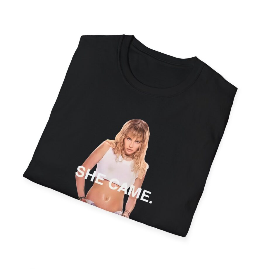 Miley Cyrus She Came Black Unisex Softstyle T-Shirt