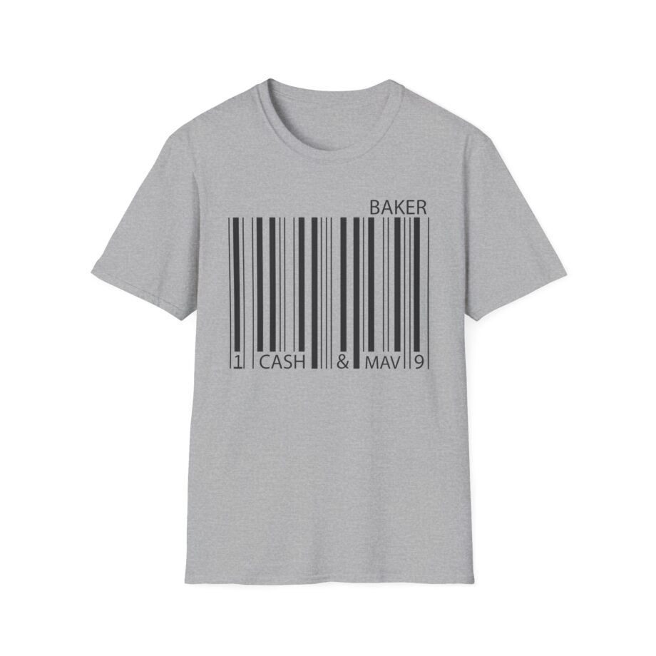 Maverick Barcode Baker Unisex Softstyle T-shirt