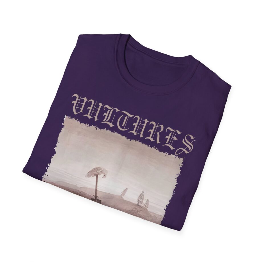 Vultures Graphic Unisex Softstyle T-Shirt - Edgy Vintage Art Tee
