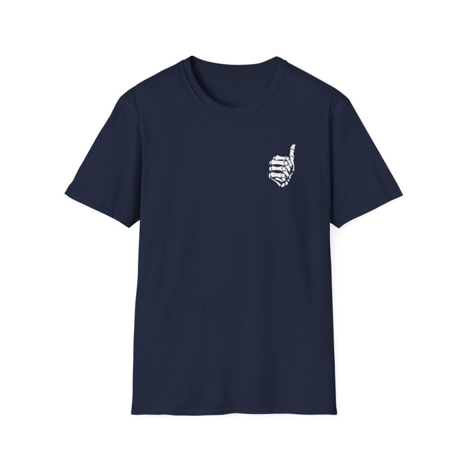 Mrballen Embroidered Skeleton Thumb Unisex Softstyle T-Shirt