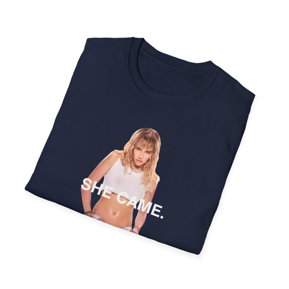 Miley Cyrus She Came Black Unisex Softstyle T-Shirt
