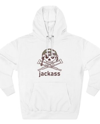 Jackass Camouflage Helmet Three-Panel Fleece Hoodie