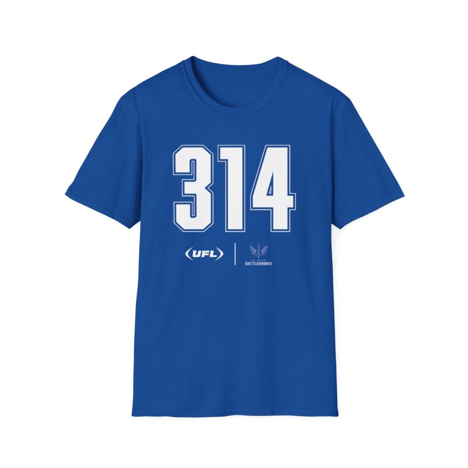 St. Louis Battlehawks Area Code Unisex Softstyle T-shirt