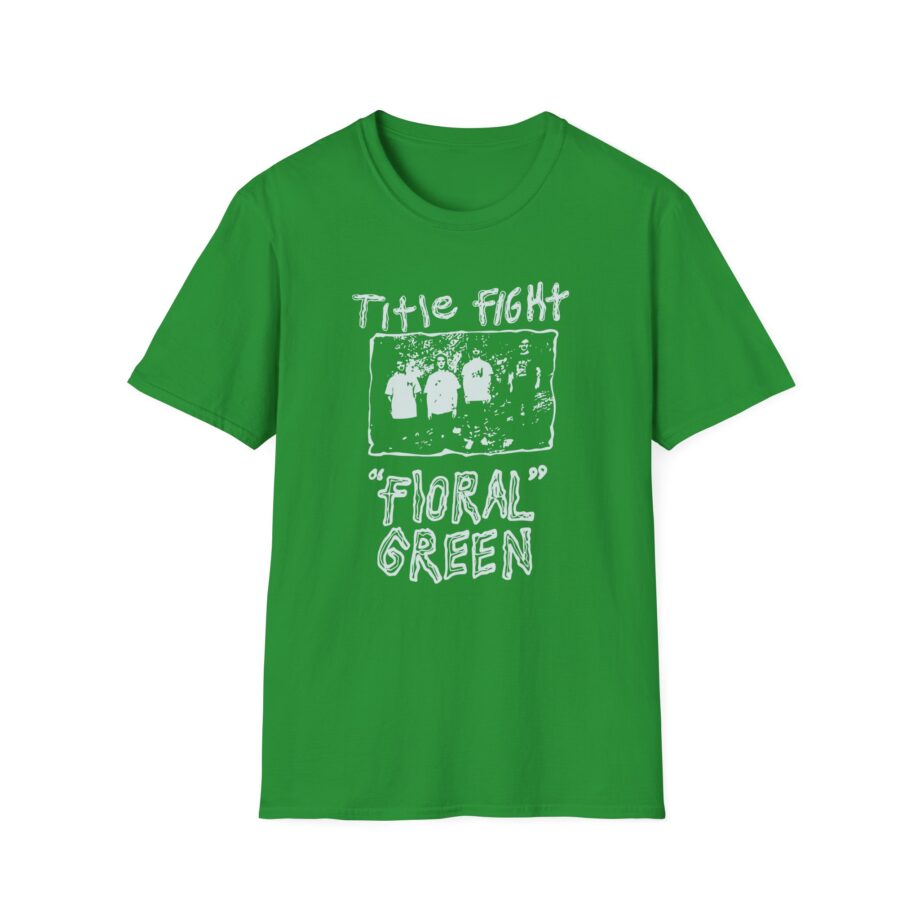 Title Fight Floral Green Unisex Softstyle T-Shirt