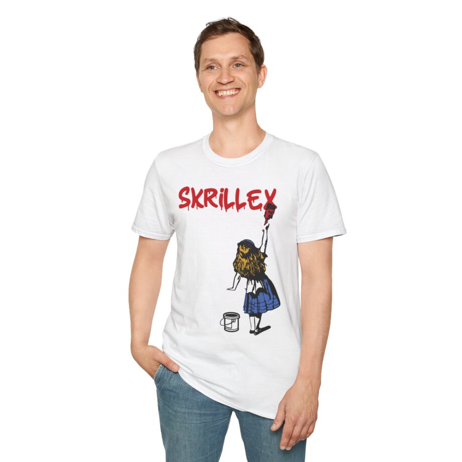 skrillex red girl Unisex Softstyle T-Shirt
