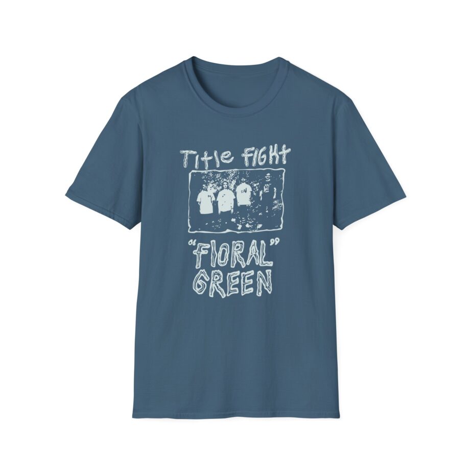 Title Fight Floral Green Unisex Softstyle T-Shirt