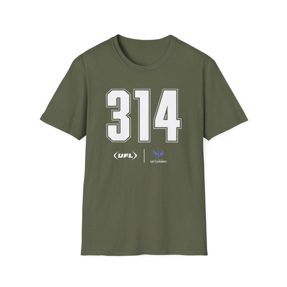 St. Louis Battlehawks Area Code Unisex Softstyle T-shirt