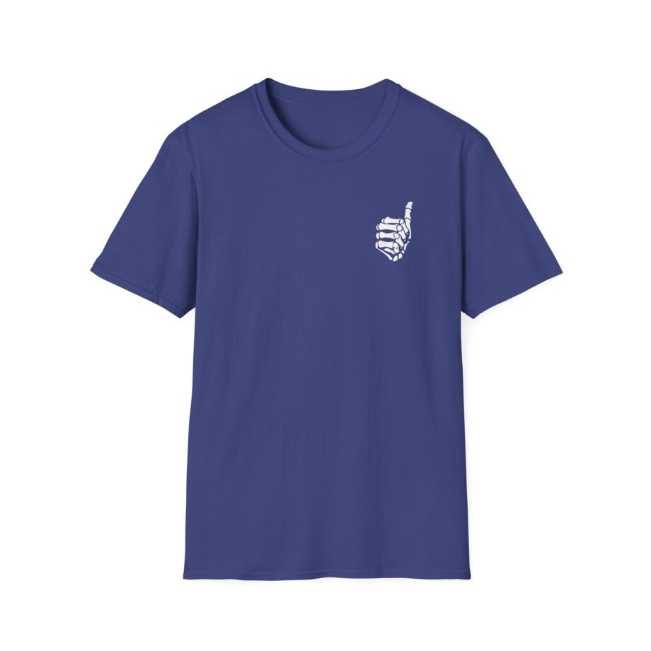 Mrballen Embroidered Skeleton Thumb Unisex Softstyle T-Shirt