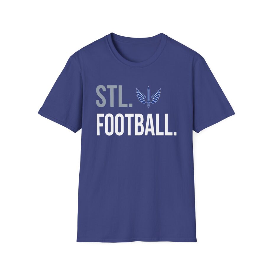St. Louis Battlehawks 108 Stitches Football Spiral Unisex Softstyle T-shirt
