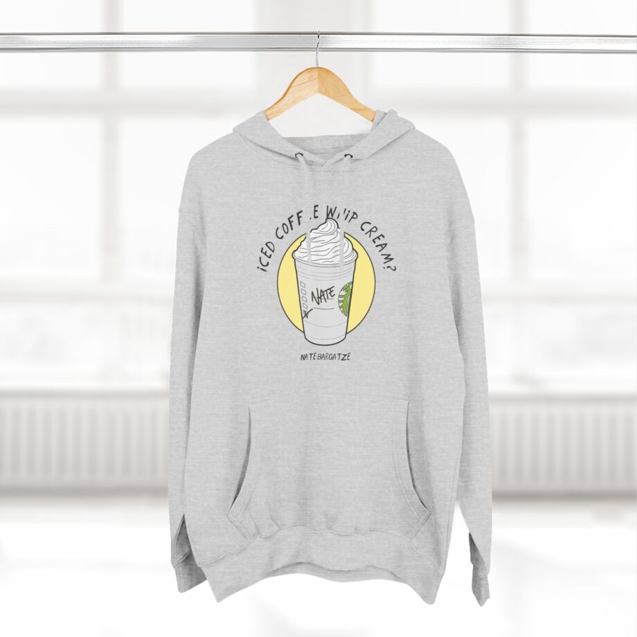 Nate Bargatze - Iced Coffee Whip Cream Three-panel Fleece Hoodie