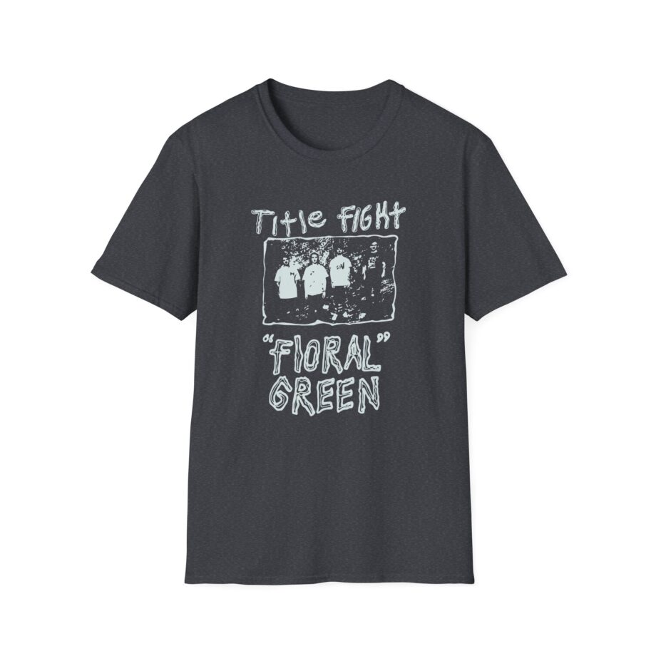 Title Fight Floral Green Unisex Softstyle T-Shirt