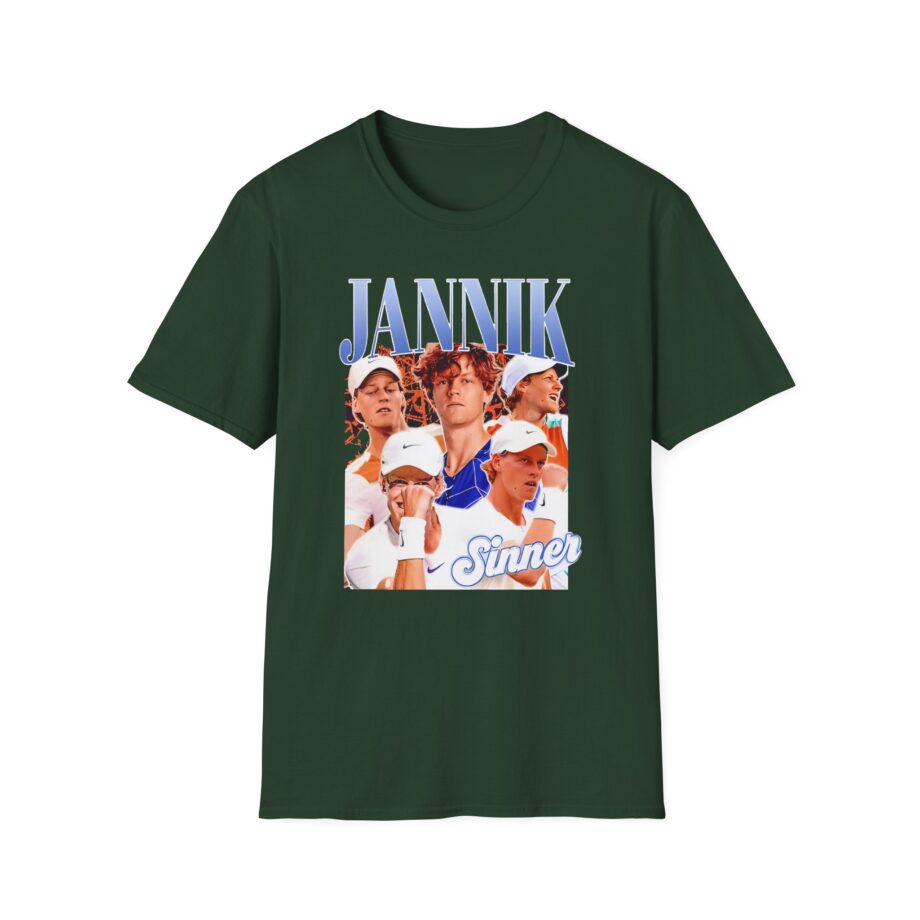 Jannik Sinner Retro Art Unisex Softstyle T-Shirt