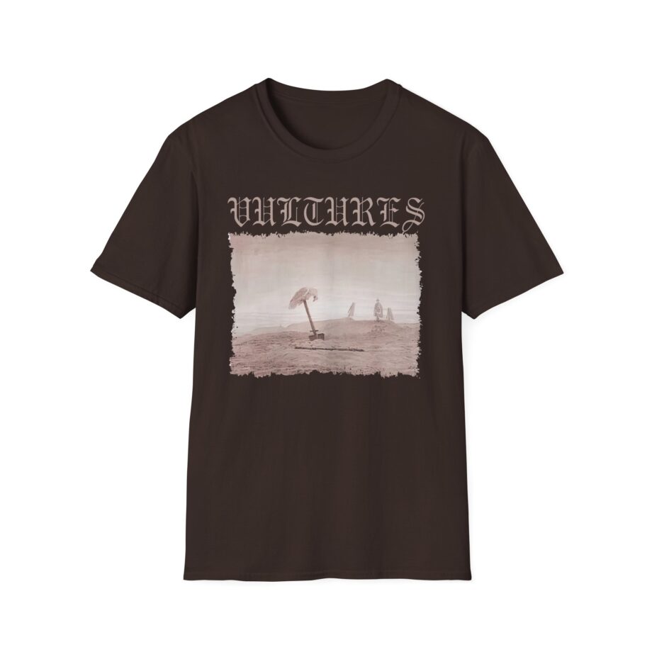 Vultures Graphic Unisex Softstyle T-Shirt - Edgy Vintage Art Tee