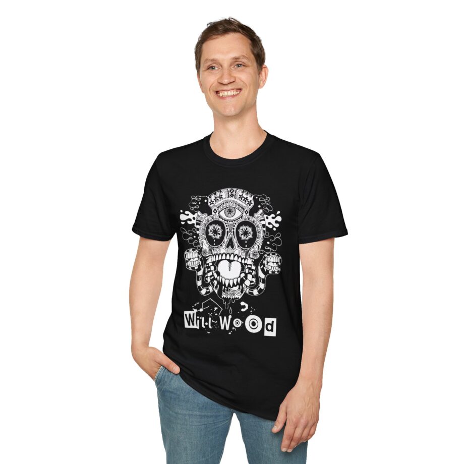 Will Wood Host Skull Unisex Softstyle T-shirt