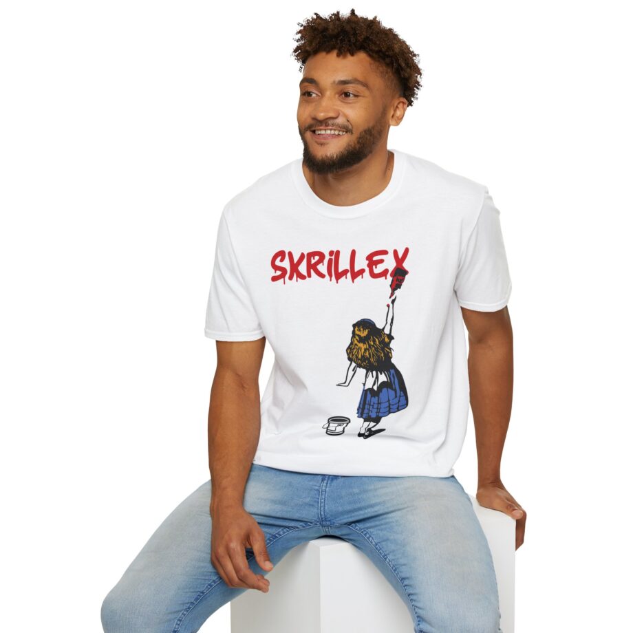 skrillex red girl Unisex Softstyle T-Shirt